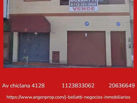 Casa y local en venta - 260mts /// Av Chiclana 4100