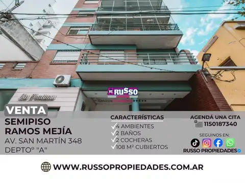 Venta de Semipiso 4 Ambientes en Ramos Mejia