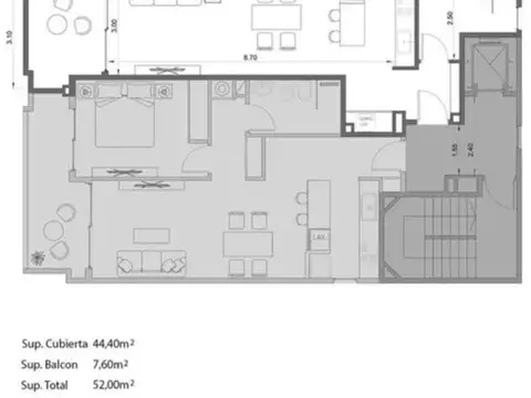 Monoambiente en venta a estrenar