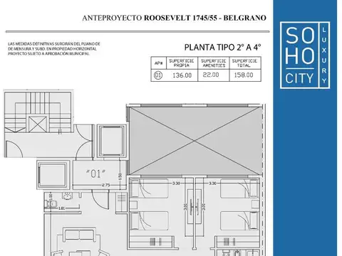Departamento en Venta de 3 dormitorios