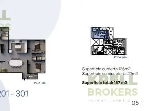 Departamento 4 ambientes con 2 baños