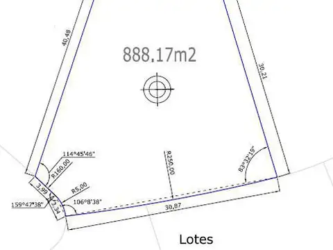 Terreno en Venta de 888,0 m2
