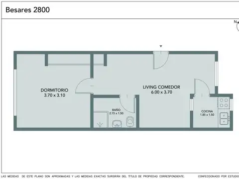 Departamento en Venta de 2 ambientes