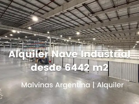 Alquiler deposito en centro logistico 6447m2 con rack en Triangulo Malvinas Argentinas