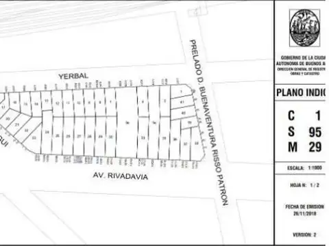Terreno en Venta 9  mts Frente