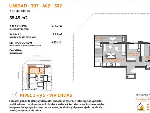 Departamento en Venta de 3 ambientes