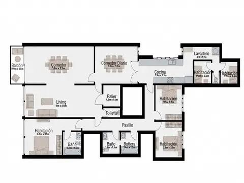 Departamento en Venta con 2 cocheras