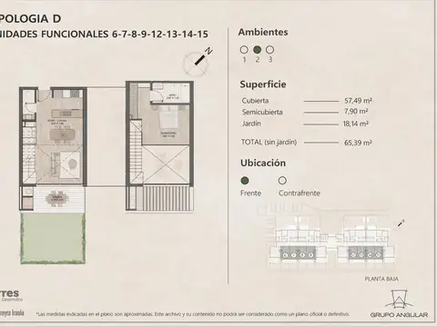 Departamento en Venta de 1 dormitorio