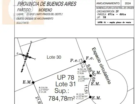 Terreno en Venta en Moreno, USD 64.000