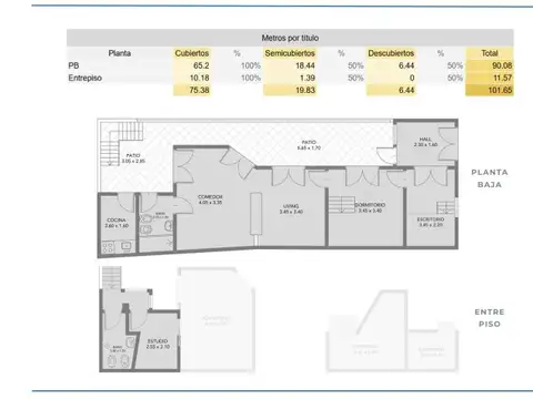 Depto Tipo Casa en Venta de 4 ambientes
