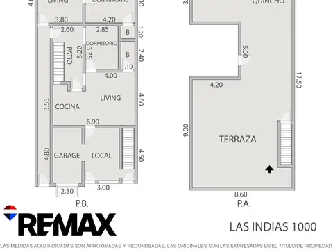 Casa 4 ambientes con 2 baños