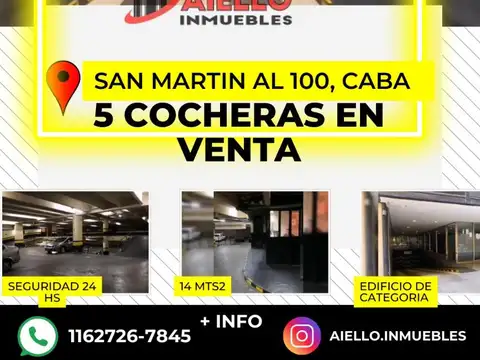 Cocheras San Martín 128 - CABA 2 cuadras de plaza de mayo