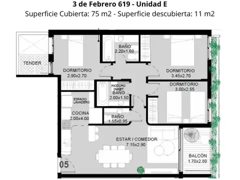 3 de Febrero 600