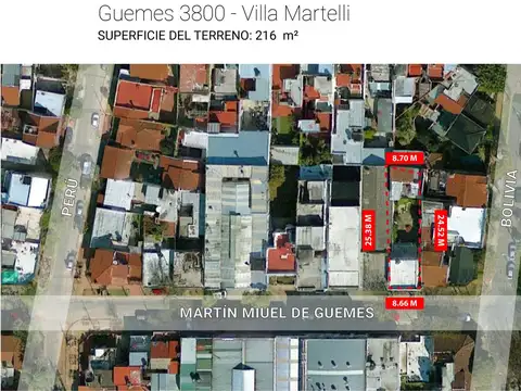 Terreno Venta - Villa Martelli
