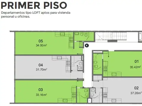 Venta monoambiente con terraza.
