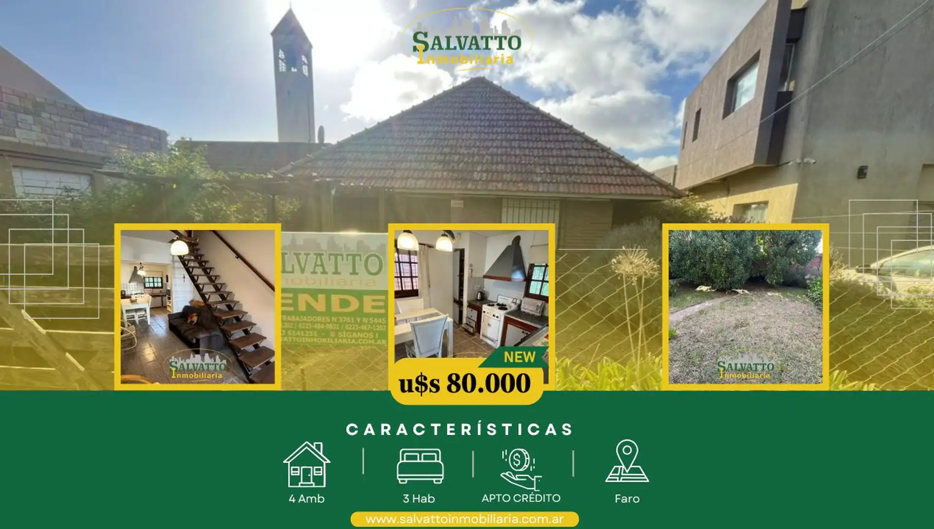 Chalet 4 ambientes en venta en barrio Faro
