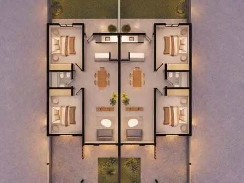 Casa 2 ambientes con 1 baño