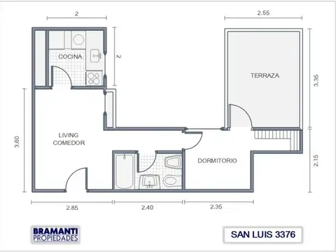 Departamento en Venta de 1 dormitorio