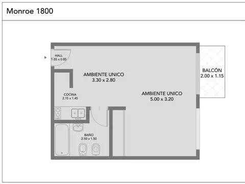 Departamento en Venta de Monoambiente