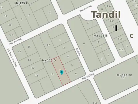 Lote en venta, zona Calvario, semi centro, Tandil
