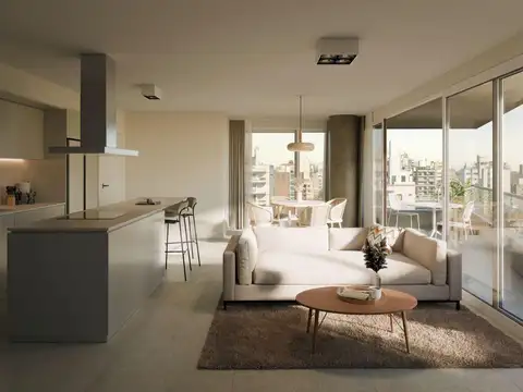 Departamento 2 ambientes con 2 baños