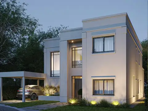 Casa contemporánea en Puertos del Lago | Barrio Araucarias, 4 Hab (3 en suite), diseño y amplitud