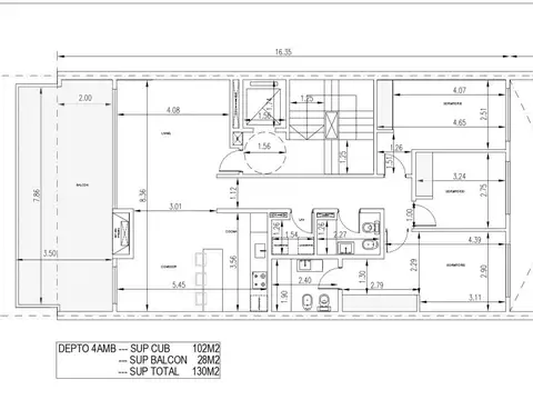 Departamento en Venta de 3 dormitorios