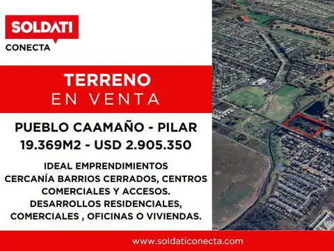 Dos Fracciones Linderas de Terreno sobre Calle Caamaño, Pilar