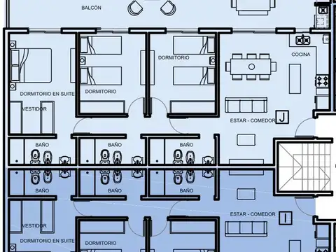 Departamento 4 ambientes con 3 baños