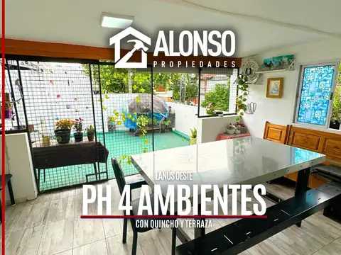 PH de 4 Ambientes con Quincho y Terraza en Venta en Lanús
