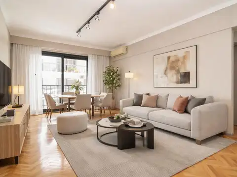 VENTA DEPARTAMENTO 2 AMBIENTES RECICLADO AL FRENTE CON BALCON  EN RECOLETA - APTO CREDITO