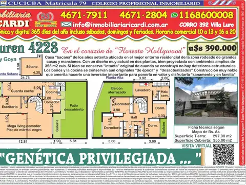 GENÉTICA PRIVILEGIADA monumental casona de los años setenta