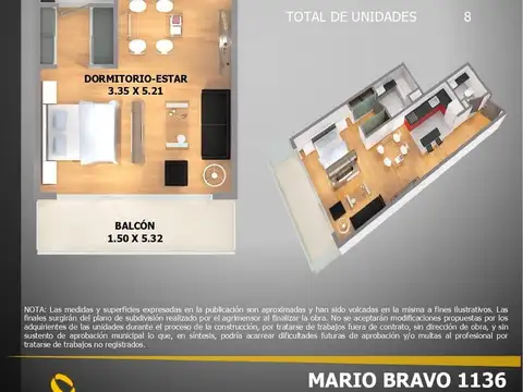 Departamento en Venta de Monoambiente