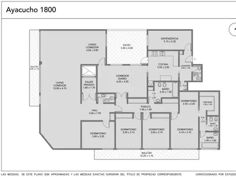 Departamento en Venta de 5 ambientes