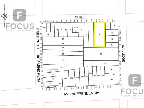 Terreno en Venta 44  mts Fondo
