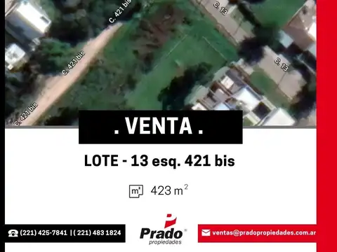 Excelente Lote en Esquina - 423 m² - Oportunidad!!!