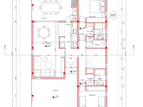 Casa 4 ambientes con 3 baños