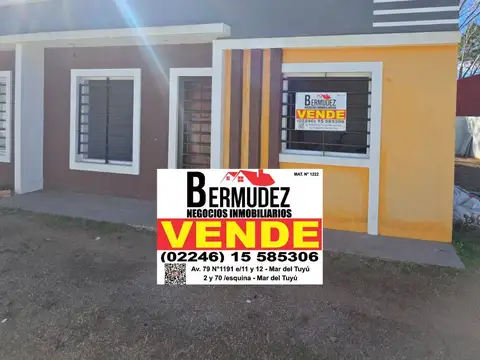 Venta Chalet  3 Ambientes En Calle 75 E/ 8 Y 9 Mar Del Tuyu