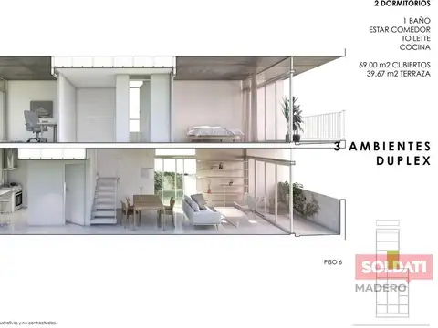 Venta. Departamento. Duplex. 3 ambientes. Terraza. Cochera. Villa Ortuzar.