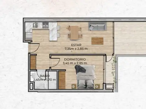 VENTA Apartamento CENTRO 1 dormitorio con balcón
