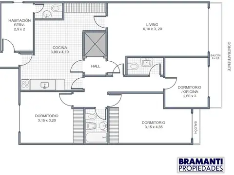 Departamento en Venta de 4 ambientes