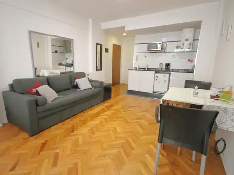 San Martin 991: alquiler de impecable monoambiente con o sin muebles