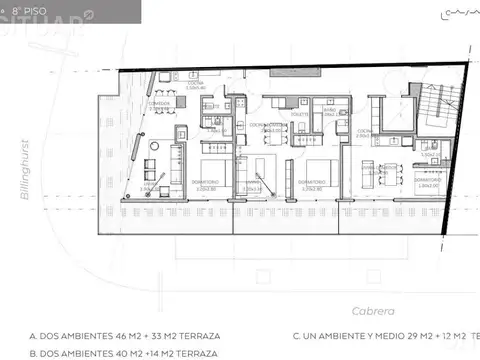 Departamento 2 ambientes con 1 baño