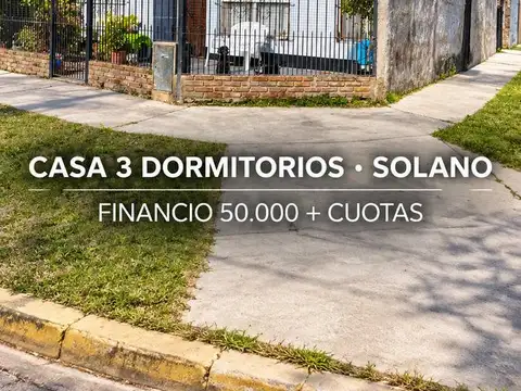 VENDO/FINANCIO CASA 4 AMB APTO CREDITO EN SOLANO