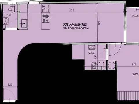 Departamento en Venta de 2 ambientes