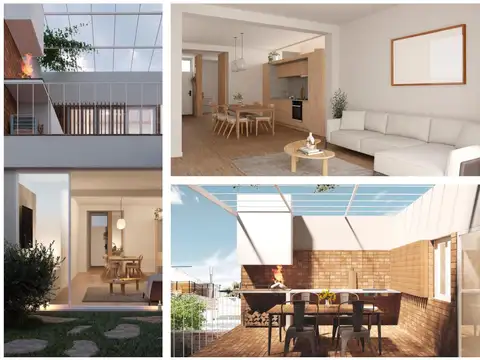 Casa de pasillo de 2 dormitorios más comodín, jardín y terraza en Pichincha