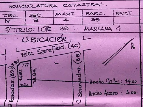Terreno en  venta en Munro