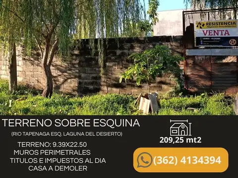 TERRENO EN ESQUINA
