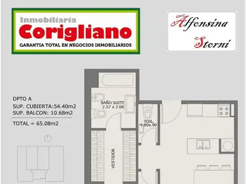 Departamento en Venta de 2 ambientes