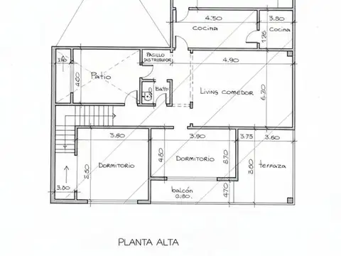 Depto Tipo Casa en Alquiler de 3 ambientes